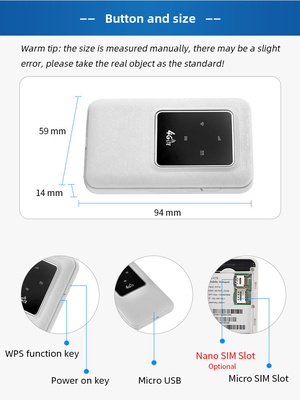 Wifi Mobile Hotspot Modem 4G LTE Pocket Router B1 B3 B5 B7 B8 B20 B28 B38 B39 B40