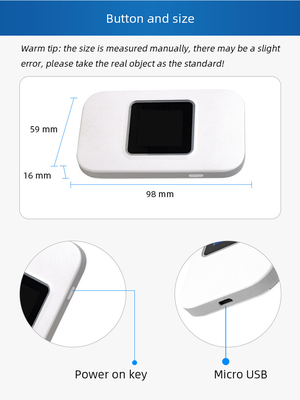 MTK Chipset 4G Mobile Hotspot Portable Lightweight Wireless Router With WPA/WPA2-PSK Security